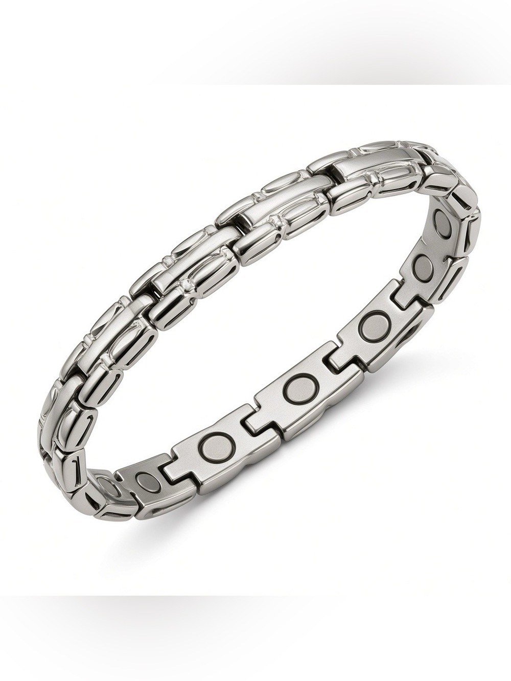 Stainless Steel Magnetic Healing Therapy Bracelet – Unisex Link Design